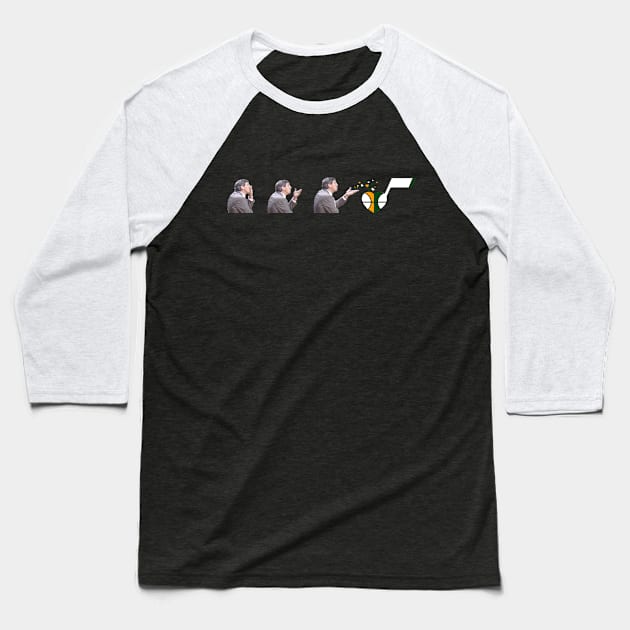 Jerry Sloan: A Love Story (for dark shirts) Baseball T-Shirt by torqueloins